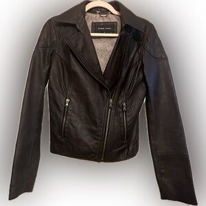 Black Rivet Women's Dark Leather Jacket